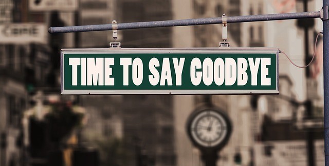 time to say goodbye - farewell