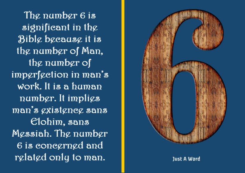 BIBLICAL MEANING Number 6