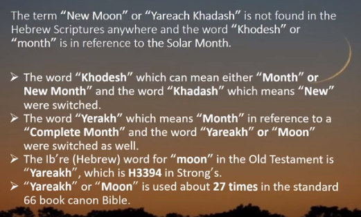 new moon calendar error in hebrew translation