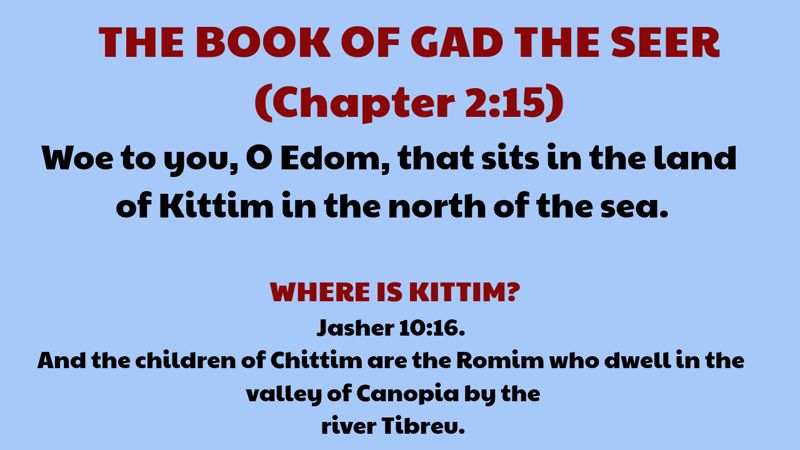 Edom - Gad the Seer 2-15