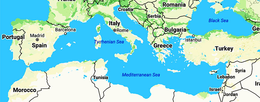 italy north of the mediteranean sea