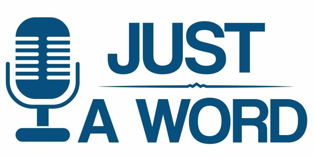 Just a Word logo blue