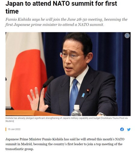 japan to atten nato summit june 28-30 2022