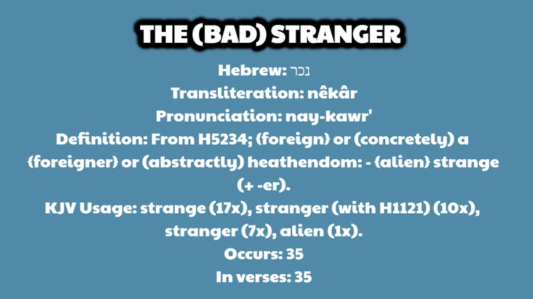 meaning of stranger - bad - nekar