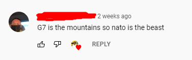 nato is the beast comment