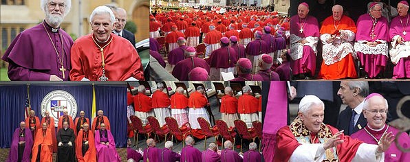 revelation 13 beast - purple-scarlet-pope