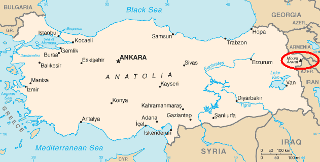Ararat-Location Turkey