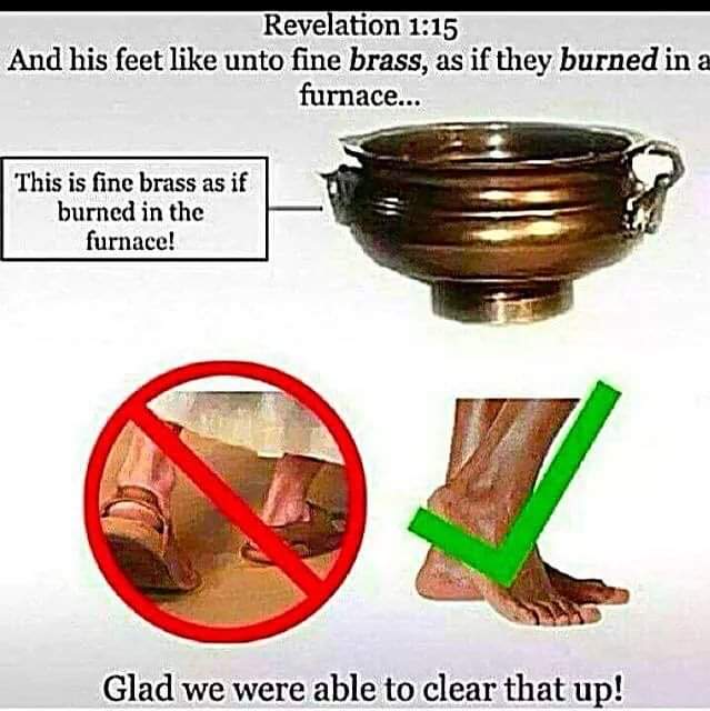 feet as fine brass