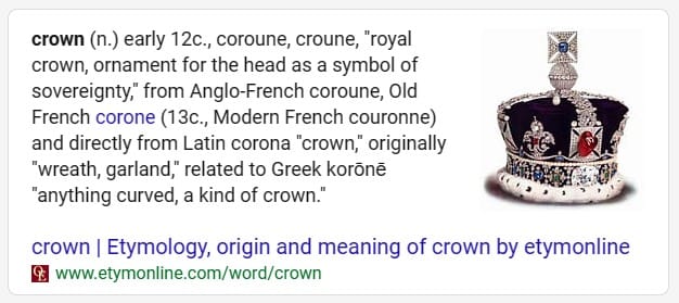 crown etymology