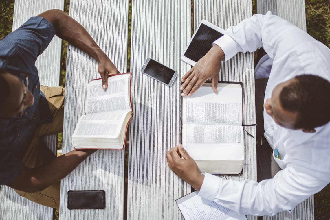 best time to learn the word - bible study in the park