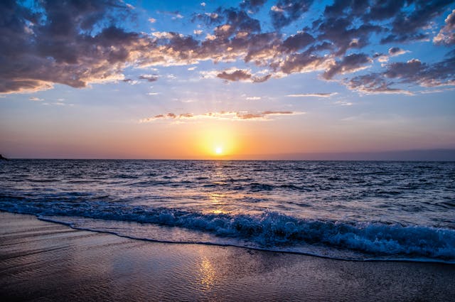 nature sunset on the beach