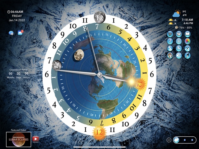 sun moon clock - flat earth