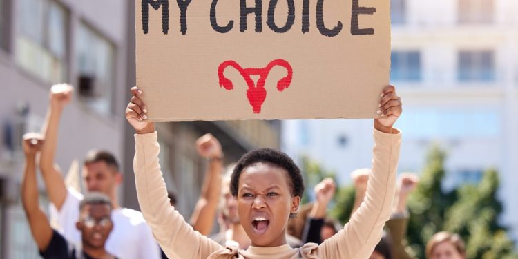 abortion-protest-young-black-woman