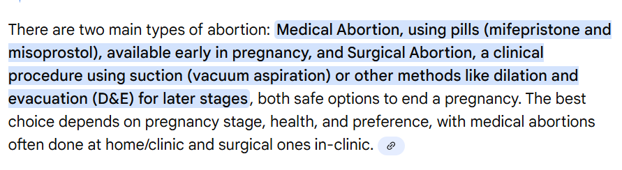 abortion - two main types