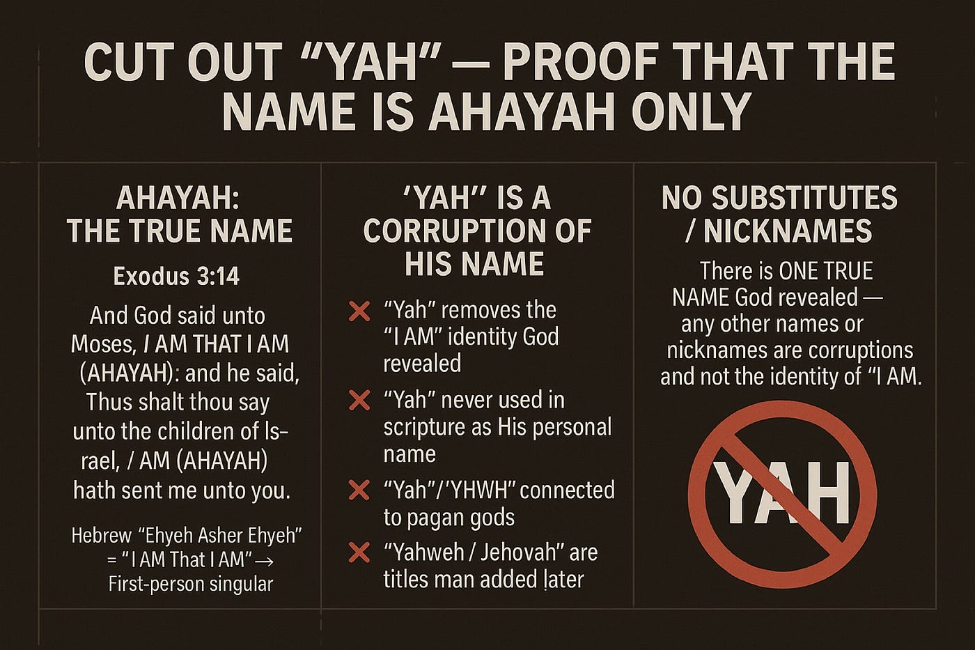 ahayah vs yahuah