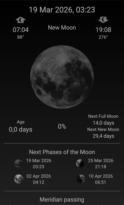 new moon day march 19