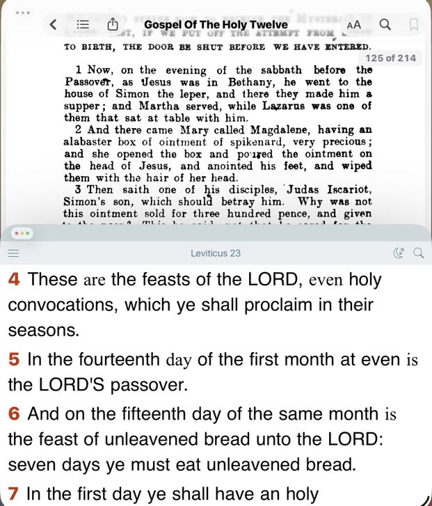 12 or 24 hour sabbath - gospel of the holy twelve
